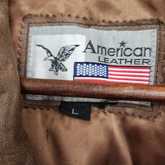 Vintage American Leather Genuine Leather Fringed Cropped Jacket - Picture 5 of 13